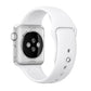 Frerndorf | Für Apple Watch Ultra 49 mm & Watch Ultra 2 49 mm / Series 9&8&7 45 mm / SE 3&SE 2&6&SE&5&4 44 mm / 3&2&1 42 mm 3 in 1 Gummi Armband mit Dornschließe (Weiß)