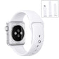 Frerndorf | Für Apple Watch Ultra 49 mm & Watch Ultra 2 49 mm / Series 9&8&7 45 mm / SE 3&SE 2&6&SE&5&4 44 mm / 3&2&1 42 mm 3 in 1 Gummi Armband mit Dornschließe (Weiß)