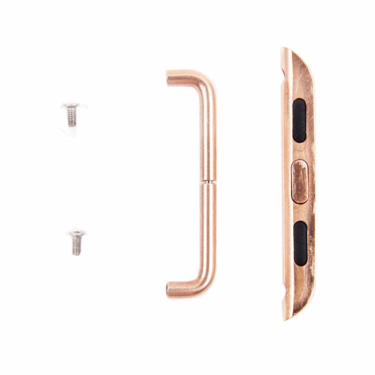 Frendorf | Für Apple Watch 42 / 44 / 45mm Metallarmband Connector Metall Schnalle, Paar (Roségold)