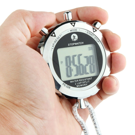 Frendorf | PS528 Metall-Stoppuhr Professioneller Chronograph Handheld Digital LCD Sportzähler Timer mit Band