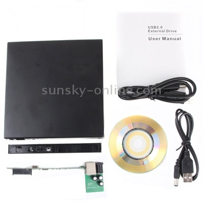 Frendorf | Laptop USB 2.0 Slim Tragbares Optisches DVD / CD beschreibbares Laufwerk (SATA)