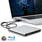 Frendorf | USB 3.0 Aluminiumlegierung tragbares DVD / CD wiederbeschreibbares Blu-ray-Laufwerk für 12,7 mm SATA ODD / HDD, Plug and Play (Silber)