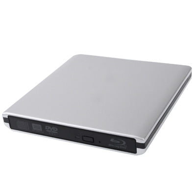 Frendorf | USB 3.0 Aluminiumlegierung tragbares DVD / CD wiederbeschreibbares Blu-ray-Laufwerk für 12,7 mm SATA ODD / HDD, Plug and Play (Silber)