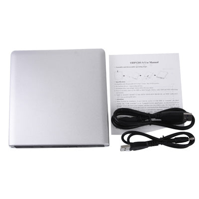 Frendorf | USB 3.0 Aluminiumlegierung tragbares DVD / CD wiederbeschreibbares Blu-ray-Laufwerk für 12,7 mm SATA ODD / HDD, Plug and Play (Silber)