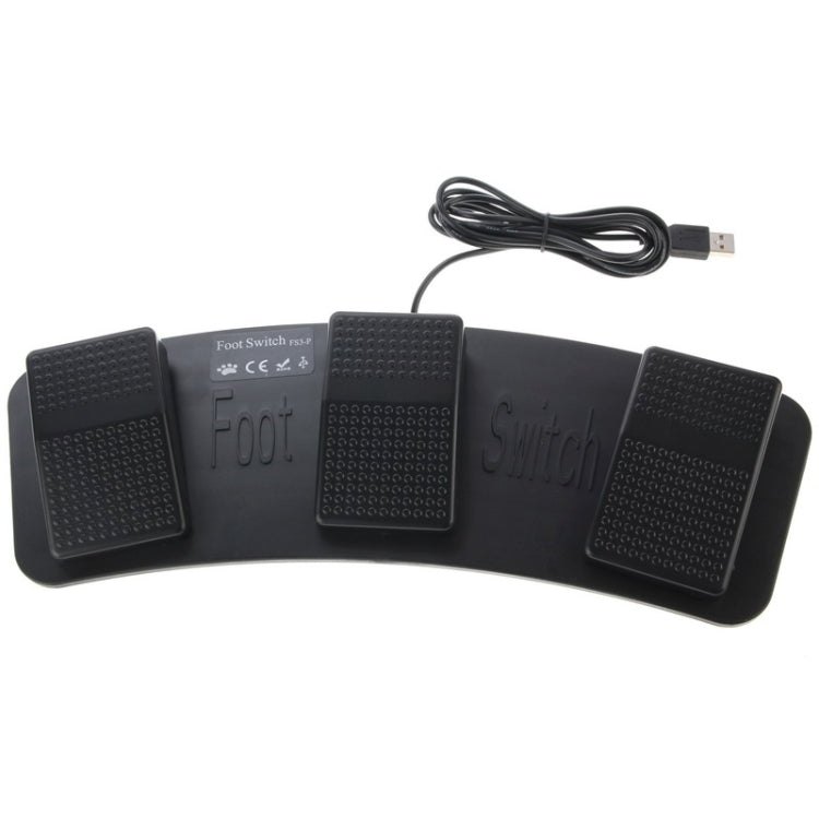 Frendorf | PC USB Triple Action Fußschalter (Schwarz)