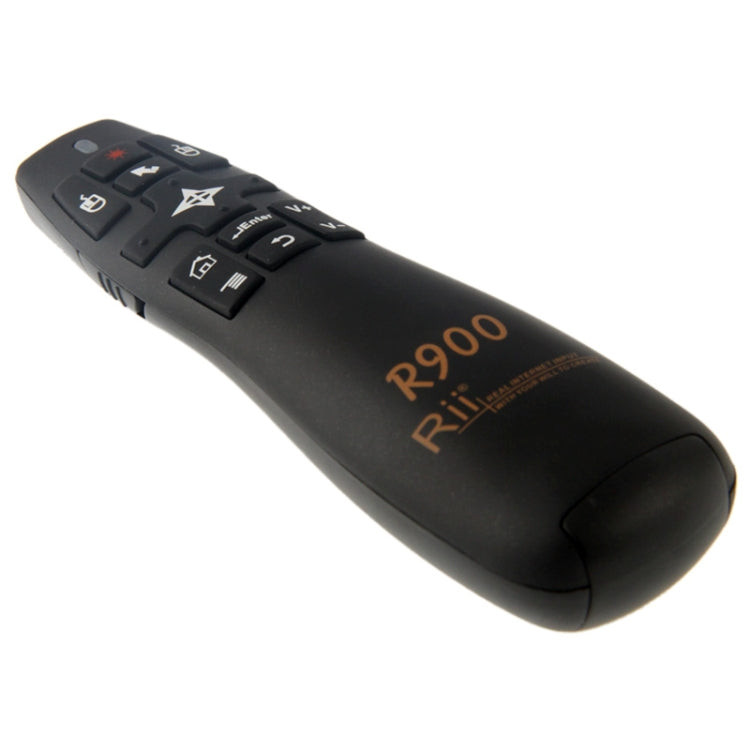 Frendorf | 2.4G Wireless Presenter Laser Pointer Fly Maus Rii Professionelle Air Maus R900 für HTPC / Android TV BOX / PS3 / XBOX360 / Tablet PC (K14 R900)(Schwarz)