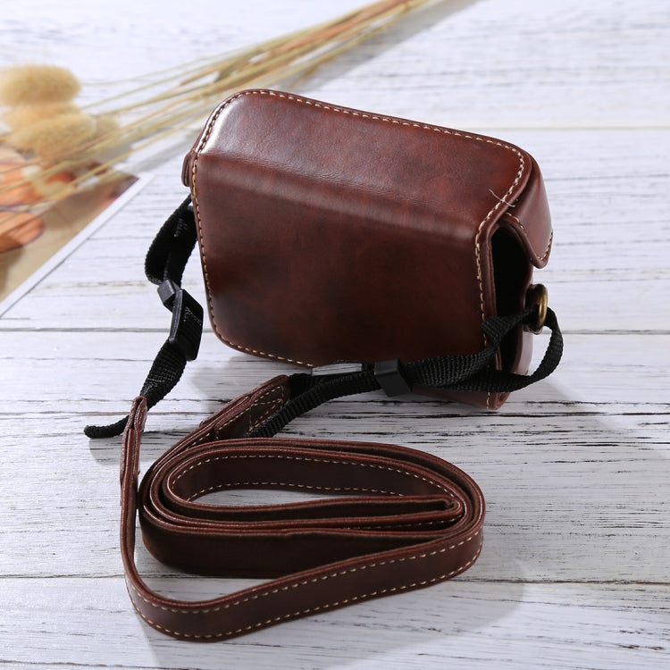 Frendorf | Retro-Stil PU-Leder Kamera Tasche mit Gürtel für Sony RX100 M3 / M4 / M5 (Kaffee)