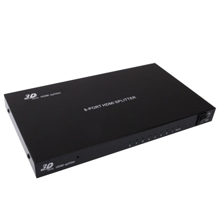Frendorf | 1 x 8 Full HD 1080P HDMI Splitter mit Schalter, V1.4 Version, Unterstützung für 3D & 4K x 2K (Schwarz)