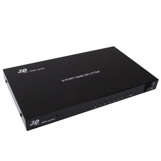 Frendorf | 1 x 8 Full HD 1080P HDMI Splitter mit Schalter, V1.4 Version, Unterstützung für 3D & 4K x 2K (Schwarz)