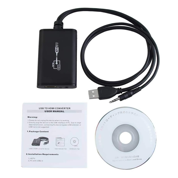 Frendorf | USB 2.0 zu HDMI HD Video Führer für HDTV, Unterstützung von Full HD 1080P