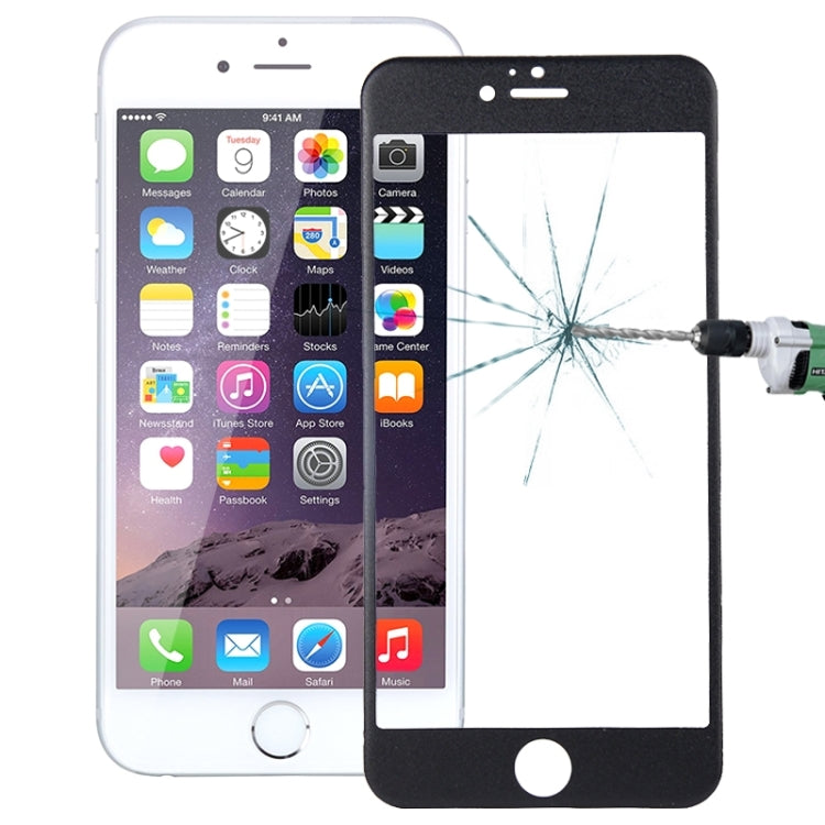 Frendorf | 0,26 mm 9H+ Oberflächenhärte 2.5d Vollbildabdeckung explosionssicher gehärtetes Glasfolie iPhone 6s Plus (schwarz) (Schwarz)