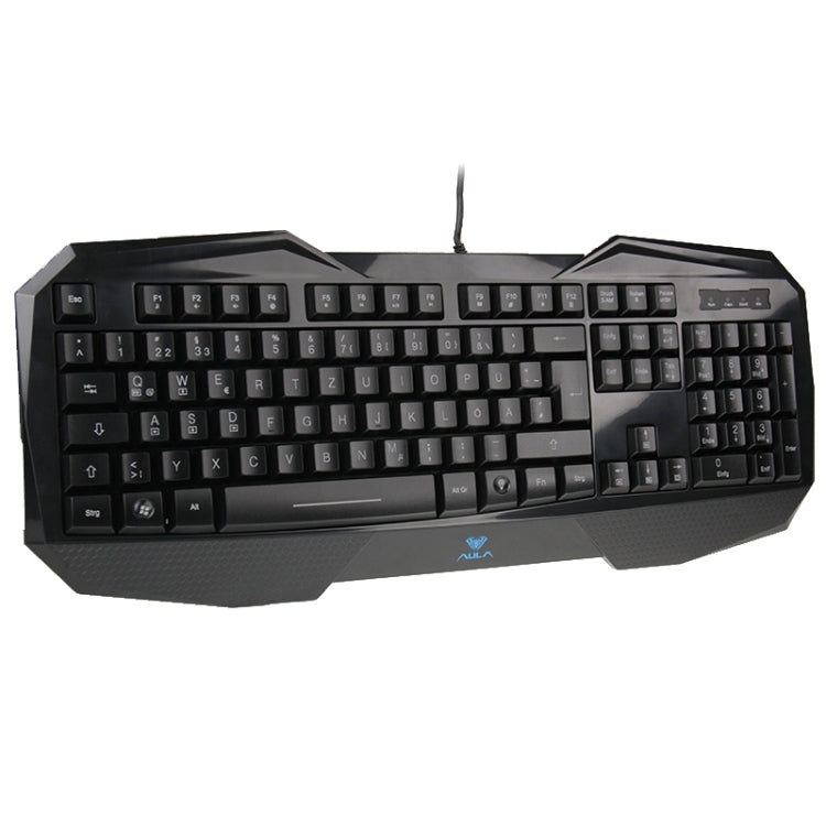 Frendorf | Aula Killing Soul Behead Series Verdrahtete USB Stille / Rutschfeste QWERTZ-Tastatur mit Blu-ray-Hintergrundbeleuchtung + 500-1000Hz Rückgabefrequenz 7D Gaming Maus Combo-Kit, Deutsche Sprache Tasten