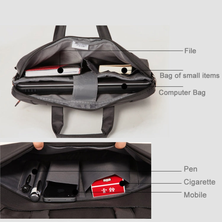 Frendorf | 15,6 Zoll Tragbare Ein Schulter Wasserdichte Nylon Laptop Tasche, Schwarz (301#)(Schwarz)