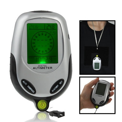 Frendorf | 6 in 1 (Höhenmesser, Barometer, Kompass, Thermometer, Zeit & Kalender) Multifunktionaler Digital Kompass