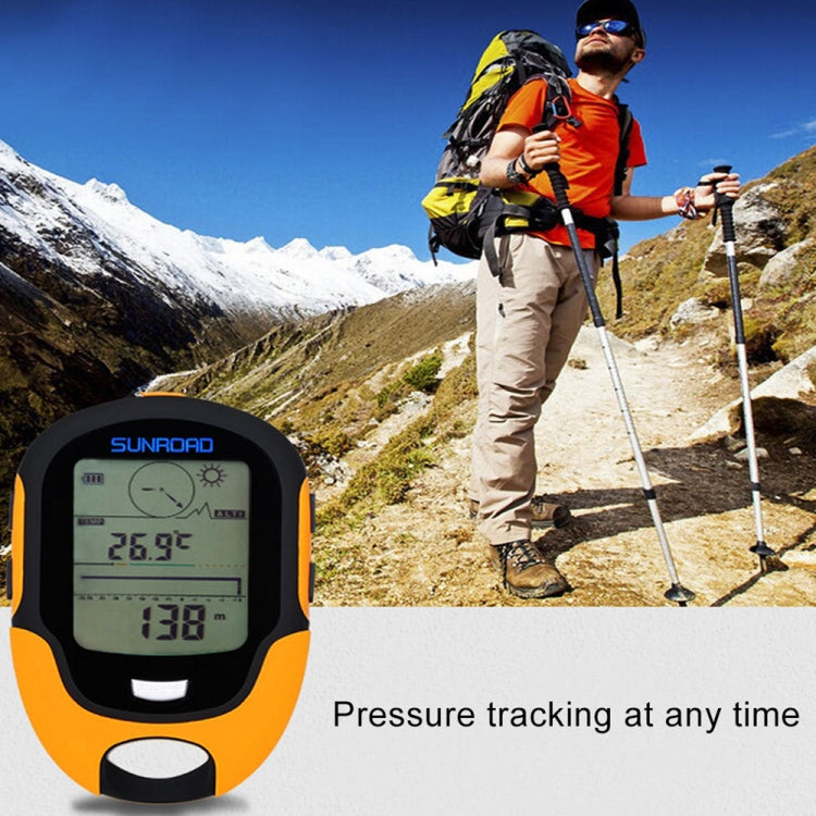 Frendorf | SUNROAD Multifunktions-LCD-Digital-Höhenmesser mit Kompass & Barometer & Thermometer & Hygrometer & Wettervorhersage & LED-Taschenlampe und Uhr