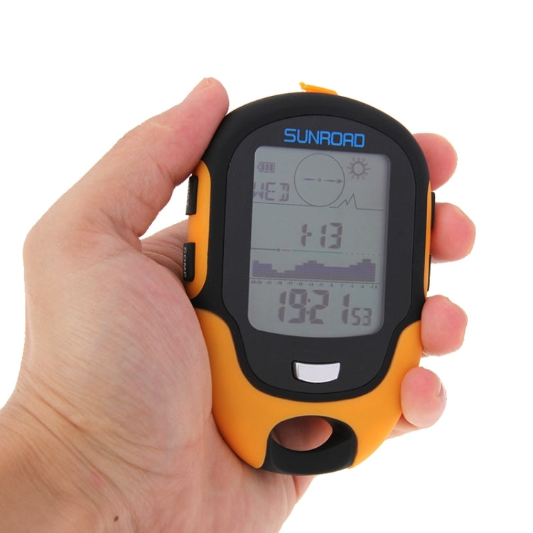 Frendorf | SUNROAD Multifunktions-LCD-Digital-Höhenmesser mit Kompass & Barometer & Thermometer & Hygrometer & Wettervorhersage & LED-Taschenlampe und Uhr