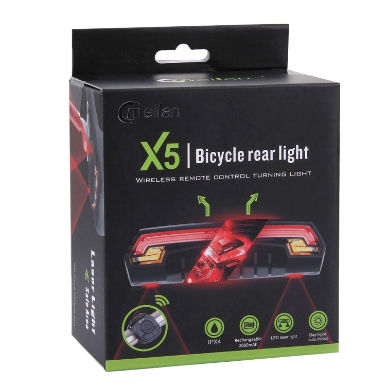 Frendorf | Meilan X5 Wireless Remote Control Laser Tail Lamp für Fahrrad, Wasserdichtigkeitsgrad: IPX4