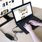 Frendorf | USB 2.0 zu VGA, DVI, HDMI Adapter, Auflösung: 1920*1080 (Schwarz)