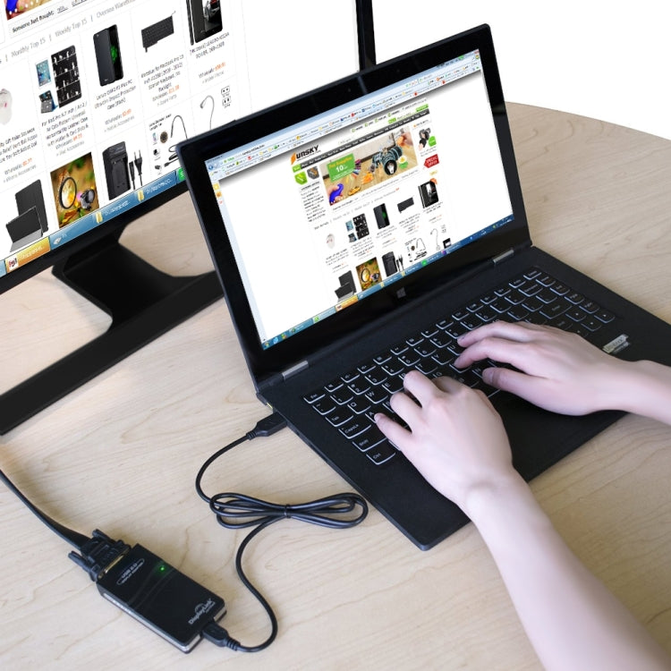 Frendorf | USB 2.0 zu VGA, DVI, HDMI Adapter, Auflösung: 1920*1080 (Schwarz)