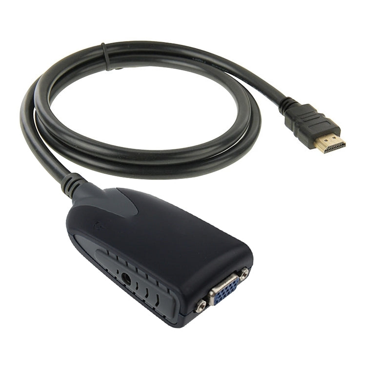 Frendorf | HDMI Male auf VGA Female Adapter mit Audiokabel (Schwarz)