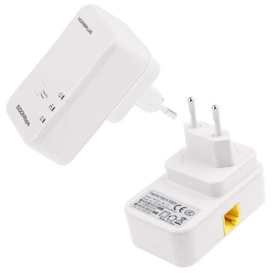 Frendorf | 2 PCS 500Mbps Powerline Netzwerk Mini Homeplug AV Ethernet Brücke, 7HP150, EU Stecker(Weiß)