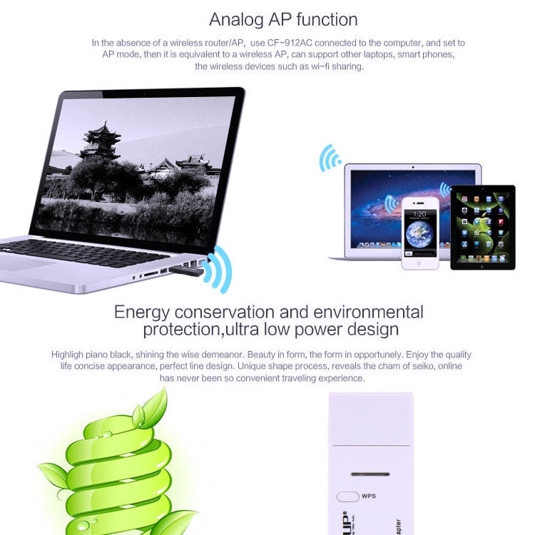 Frendorf | EDUP AC-1601 802.11AC 1200M Dual Band USB 3.0 Wifi Wireless Adapter