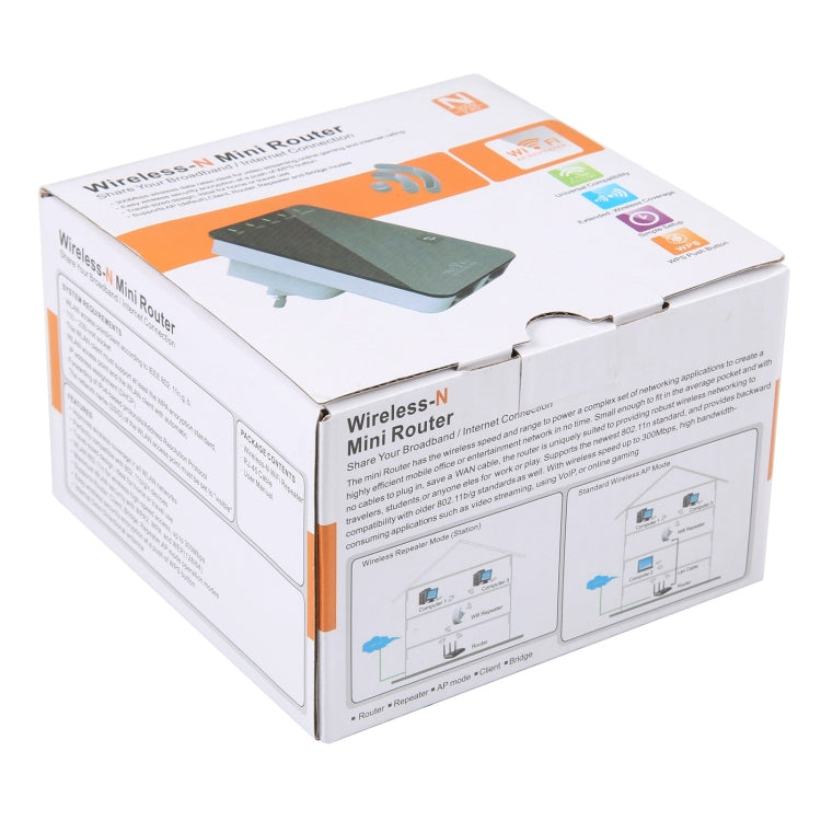 Frendorf | 300Mbps Wireless-N Mini Router, Unterstützung AP / Client / Router / Bridge / Repeater Betriebsmodi, Signal Zufallszustellung
