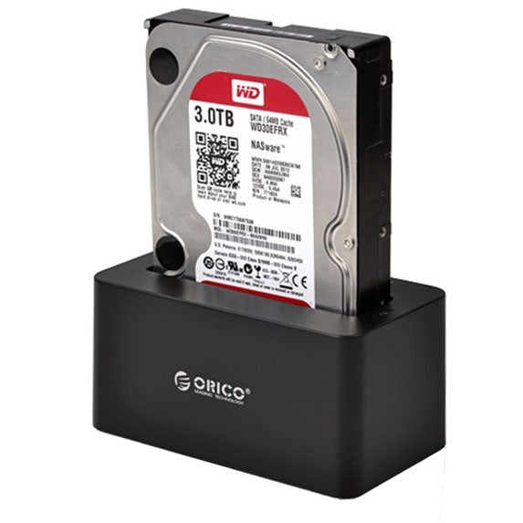 Frendorf | ORICO 6619US3 5Gbps Super Speed USB 3.0 zu SATA Festplatten-Dockingstation für 2,5 Zoll / 3,5 Zoll Festplatte (Schwarz)