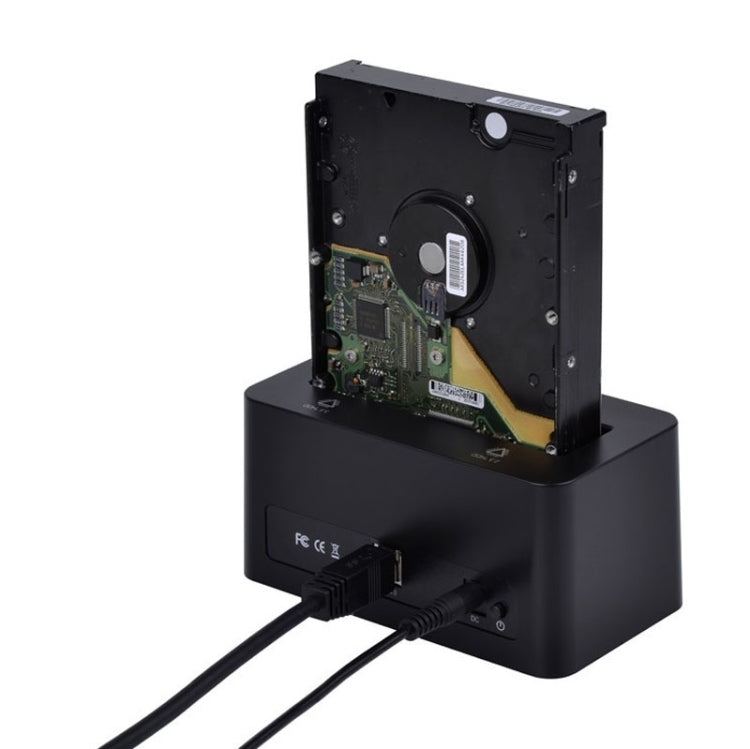 Frendorf | ORICO 6619US3 5Gbps Super Speed USB 3.0 zu SATA Festplatten-Dockingstation für 2,5 Zoll / 3,5 Zoll Festplatte (Schwarz)