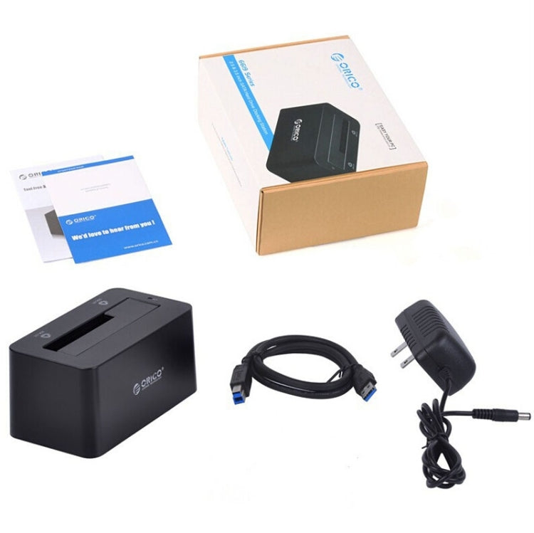 Frendorf | ORICO 6619US3 5Gbps Super Speed USB 3.0 zu SATA Festplatten-Dockingstation für 2,5 Zoll / 3,5 Zoll Festplatte (Schwarz)