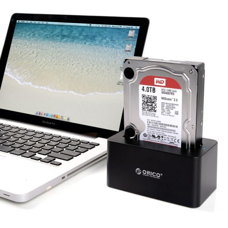 Frendorf | ORICO 6619US3 5Gbps Super Speed USB 3.0 zu SATA Festplatten-Dockingstation für 2,5 Zoll / 3,5 Zoll Festplatte (Schwarz)