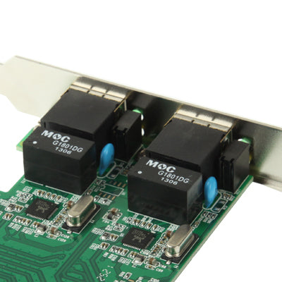 Frendorf | PCI-Express Dual Gigabit Ethernet Controller Karte Adapter 2 Port RJ45 10/100/1000 BASE-T (IO-PCE8111-2GLAN)