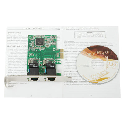 Frendorf | PCI-Express Dual Gigabit Ethernet Controller Karte Adapter 2 Port RJ45 10/100/1000 BASE-T (IO-PCE8111-2GLAN)