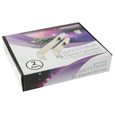 Frendorf | PCI-Express Dual Gigabit Ethernet Controller Karte Adapter 2 Port RJ45 10/100/1000 BASE-T (IO-PCE8111-2GLAN)