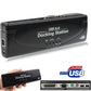 Frendorf | Hi-speed USB 2.0 Dockingstation mit 8 Anschlüssen (2xUSB 2.0 + PS2 Maus + PS2 Tastatur + RS232 + DB25 + LAN + Upstream), Schwarz(Black)