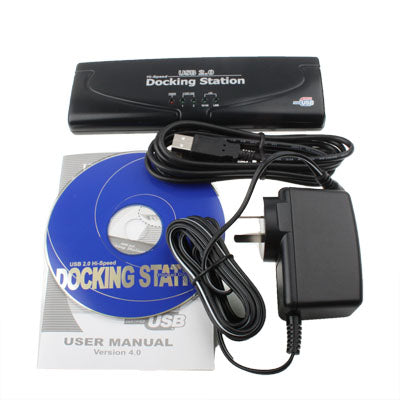Frendorf | Hi-speed USB 2.0 Dockingstation mit 8 Anschlüssen (2xUSB 2.0 + PS2 Maus + PS2 Tastatur + RS232 + DB25 + LAN + Upstream), Schwarz(Black)