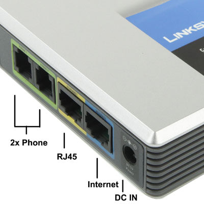 Frendorf | Entsperrter LINKSYS SPA2102 VOIP PSTN Telefonadapter mit 2x FXS + WAN-Port