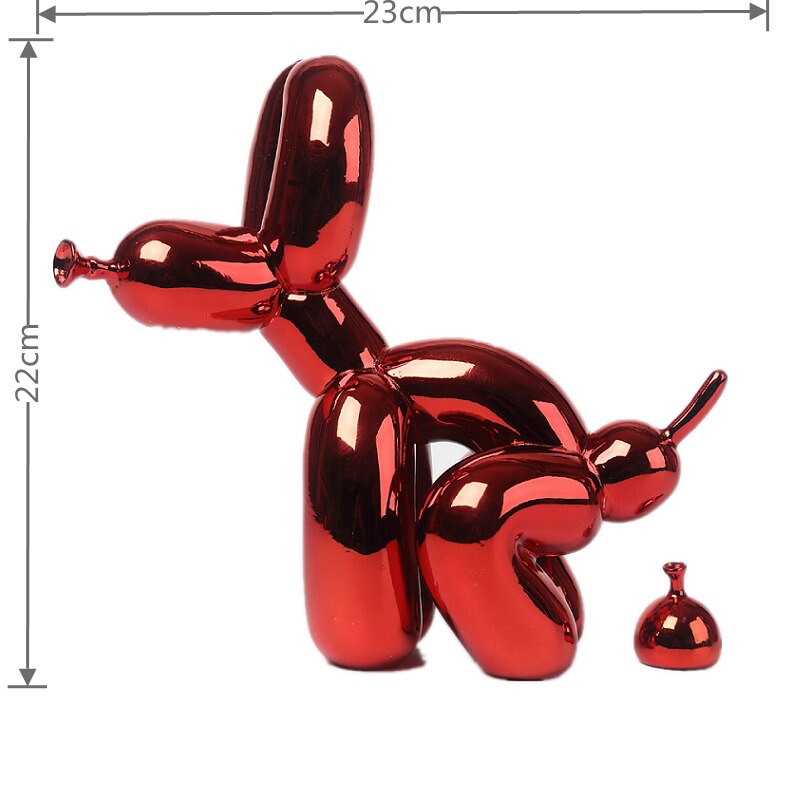 Balloon Dog Sculpture, Balloon Art Statue, Mini Collectible Figurine, Home Decoration, Resin Figure, Desk Accessories, Room Decoration