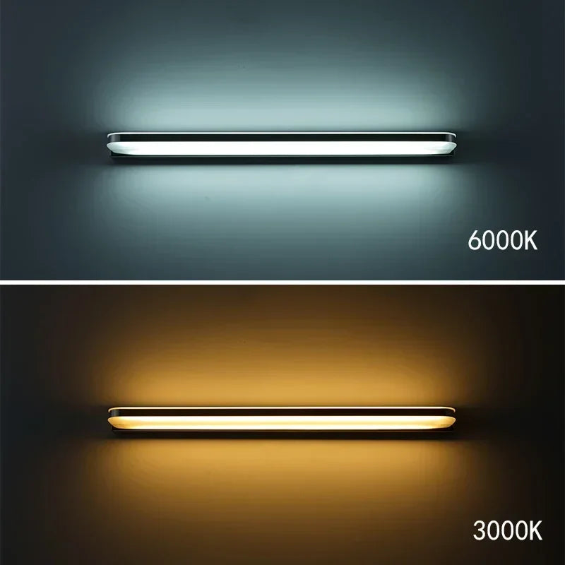Moderne LED Badezimmer Spiegel Wandlampe - 9W/12W Edelstahl Vanity Lichtarmatur