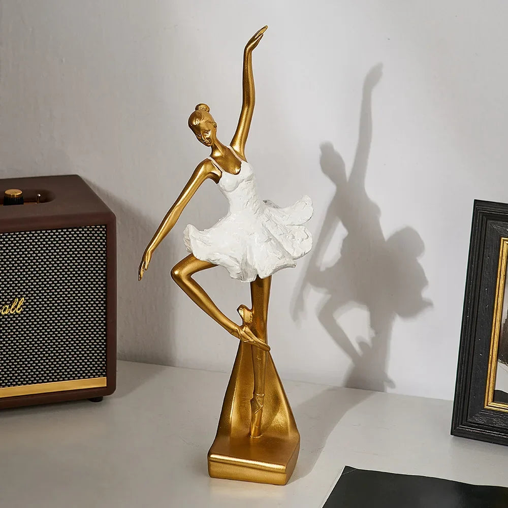 Balletttänzer Figurine Nordisch Einfach Schreibtischdekoration Moderne Wohnaccessoires Leichte Luxus Kunst Bürowein-Schrankdekoration