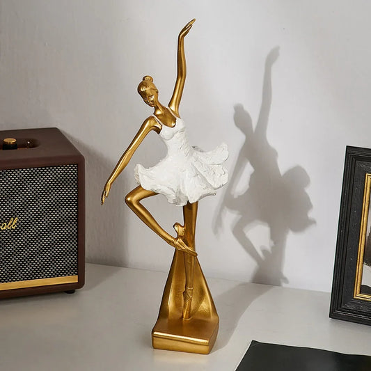 Balletttänzer Figurine Nordisch Einfach Schreibtischdekoration Moderne Wohnaccessoires Leichte Luxus Kunst Bürowein-Schrankdekoration