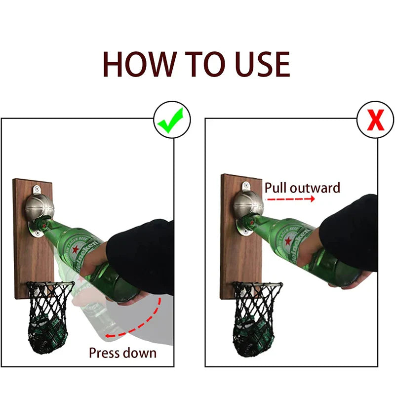 Frendorf | Basketball Netz Wandflaschenöffner - Sportliches Geschenk zum Vatertag