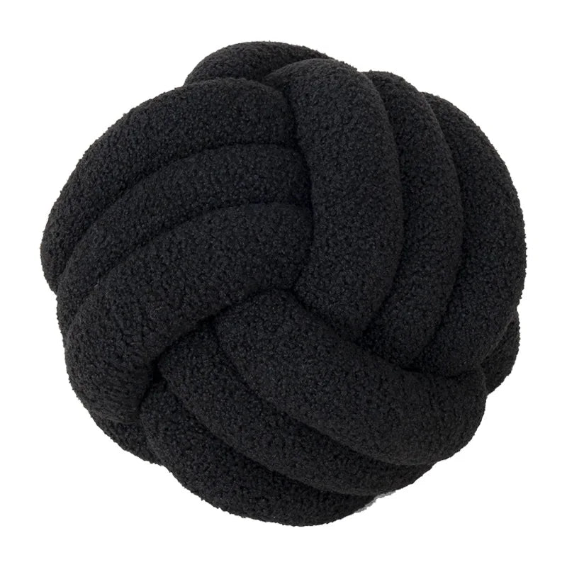 Gooi Kissen - Cozy - Handgeknoteter Ball - Lammfell