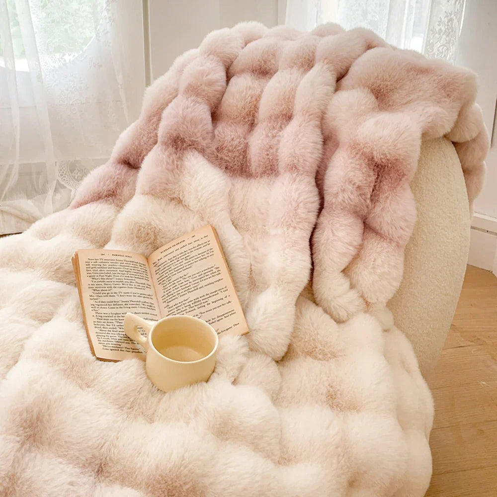 Frendorf | PlushGlow Flauschige Kuscheldecke aus Kunstfell | Weich & Luxuriös | Perfekt für Bett & Sofa