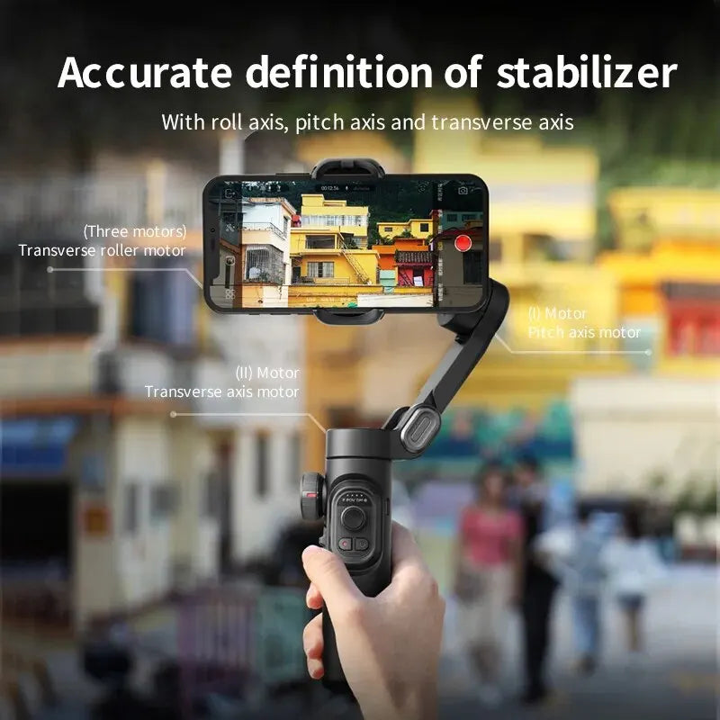 Frendorf | 3-Achsen Smartphone Gimbal Stabilizer mit KI-Tracking & Gesichtserkennung – Alvion