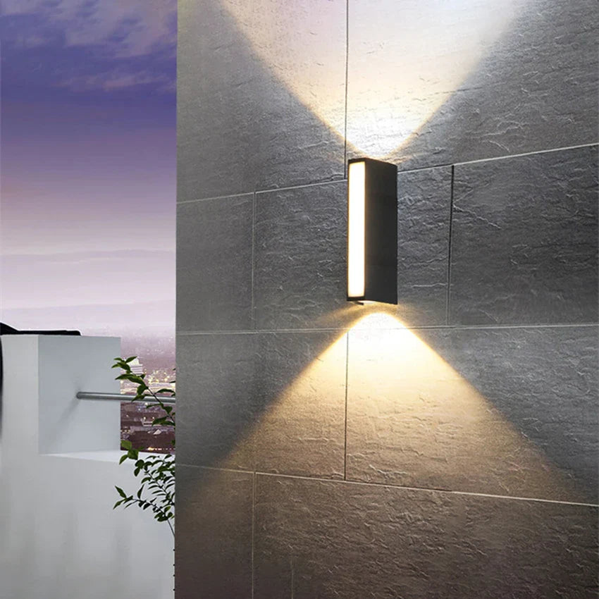 Frendorf | 12W LED wasserdichte Wandlampe – Auf- und Abwärts Außen-/Innen-Aluminium-Wandleuchte, IP65 Schutz für Wohnzimmer, Schlafzimmer, Garten und Außenbereiche