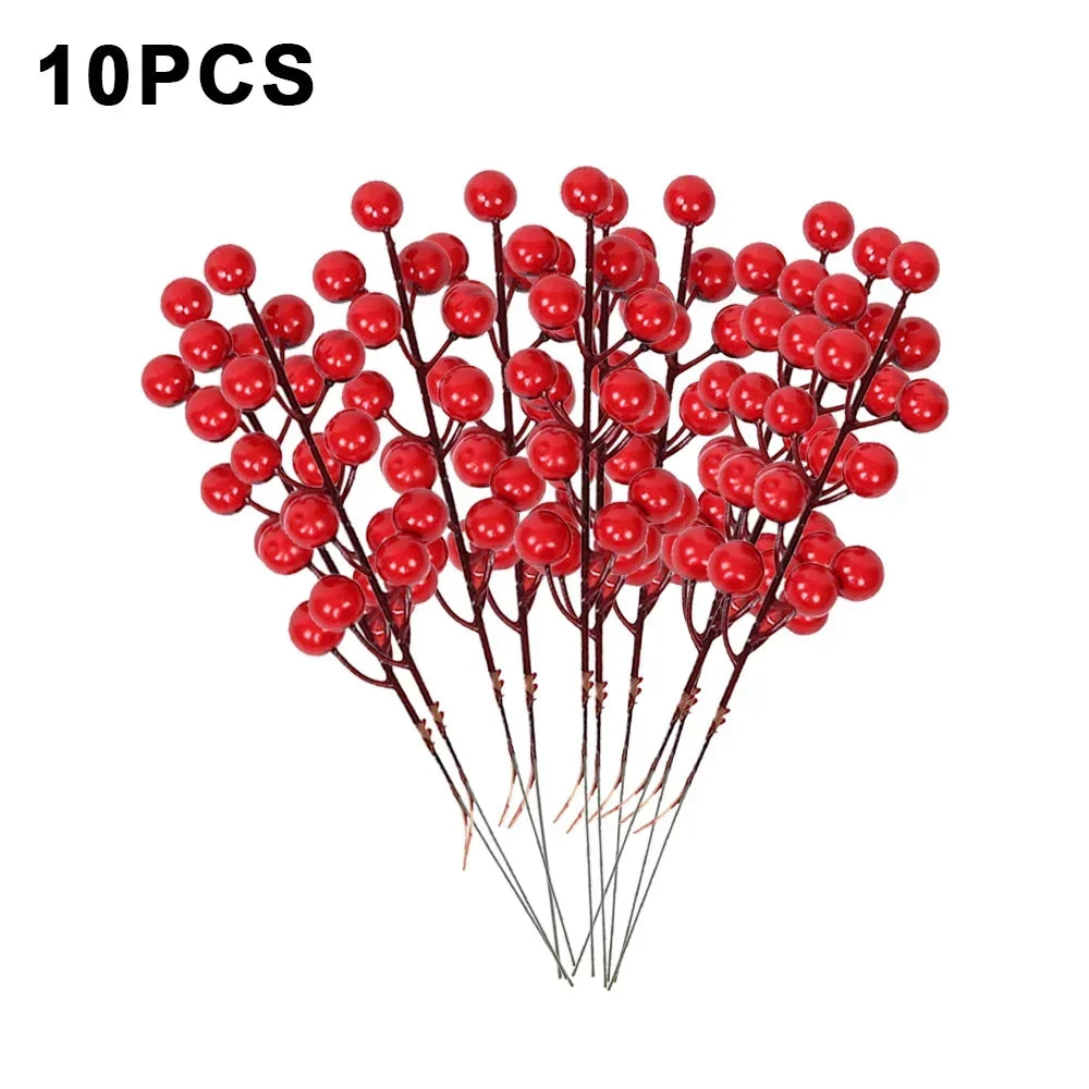 Künstliche rote Beeren DIY Weihnachtsbaum Party Dekoration