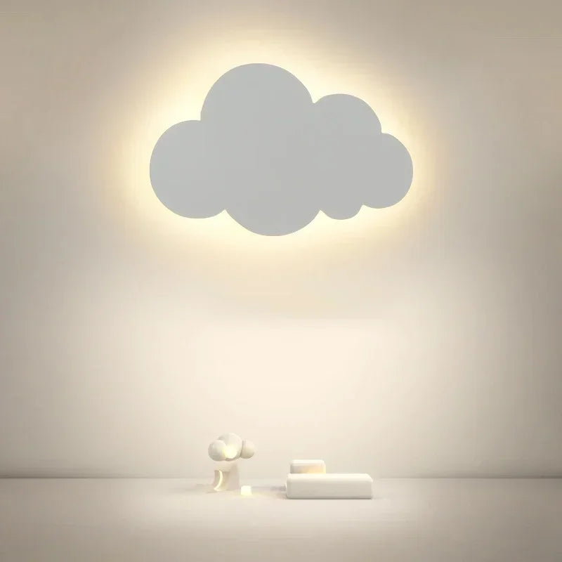 Frendorf | LED Cloud Wandlampe – 3-Farben-Dimmung Moderne Wandbeleuchtung für Schlafzimmer, Wohnzimmer und Babyzimmer Dekor
