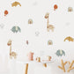 Frendorf | Cartoon Wandtattoo Giraffe Elefant Regenbogen