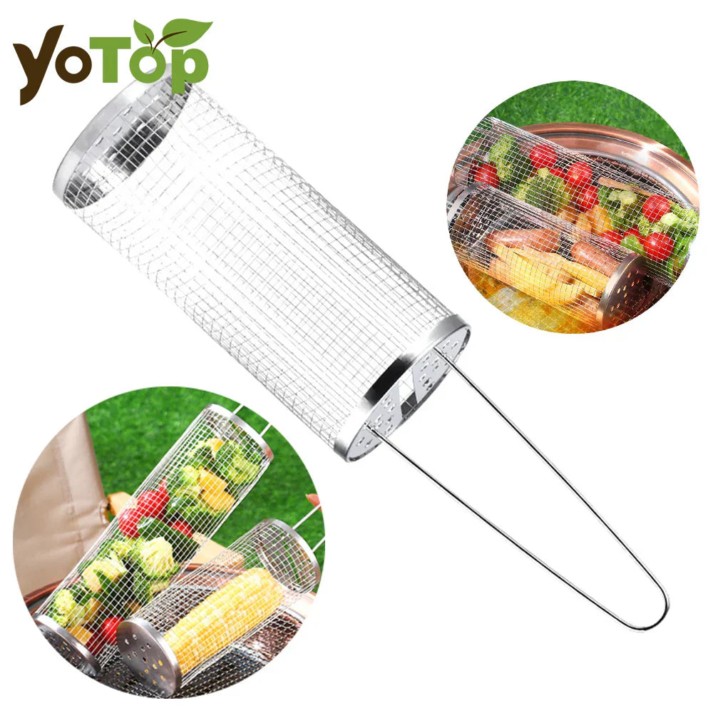 Frendorf | BBQFlare ProGrid Korb | Direkt über Holzkohle | Edelstahl & Ergogriff | Spülmaschinengeeignet